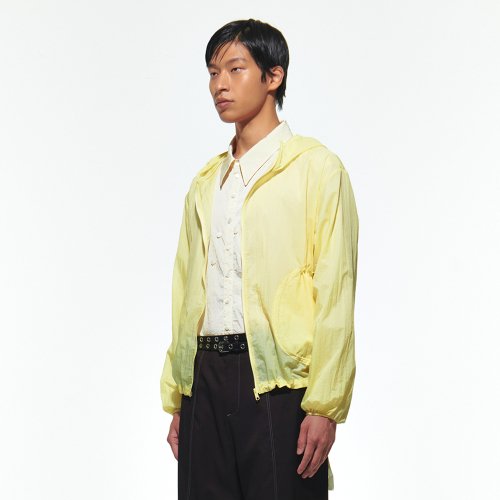 Drawstring Hooded Jacket [Trans Yellow]