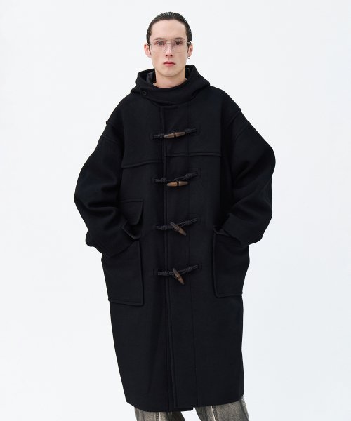 MUSINSA | IEY MAXI DUFFLE COAT Black