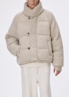 Pure shetland wool puffer jacket_Lamb