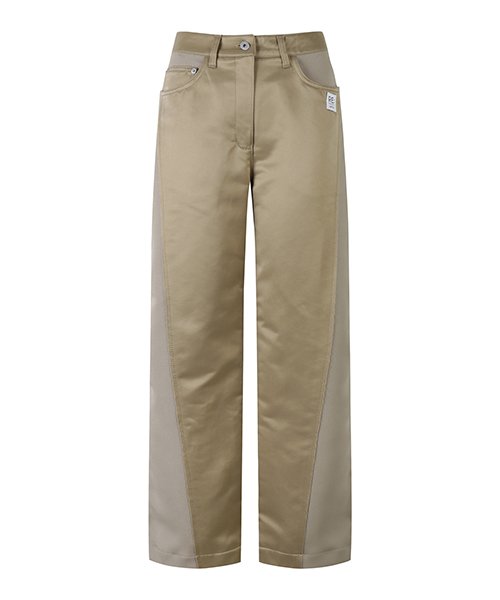 Vintage Satin Cutting Panel Pants RQPAA23518BEX