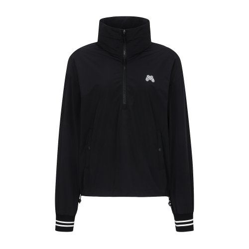 Half Zip-up Anorak Jumper Black