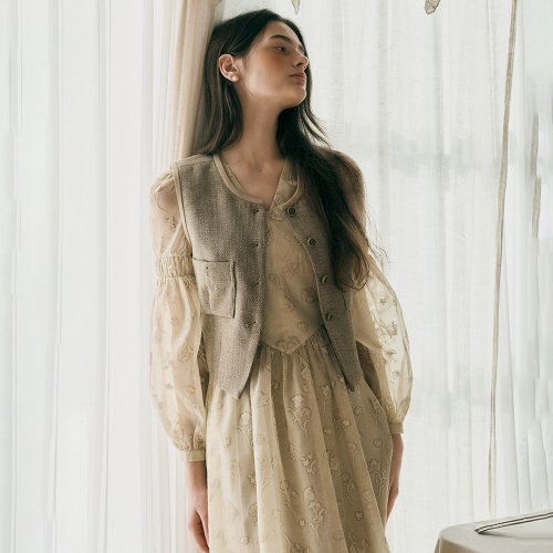 PM Green vintage wool vest