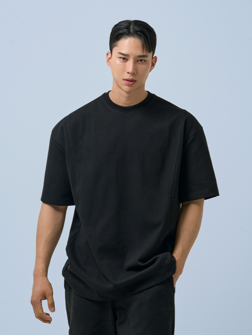 MUSINSA | BYSEC Perfect special cotton plain overfit short sleeve t-shirt