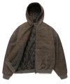 Vintage Hooded Bomber Jacket - Khaki