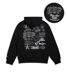 HUF X MAISON MINED BLEND HOODIE [BLACK]