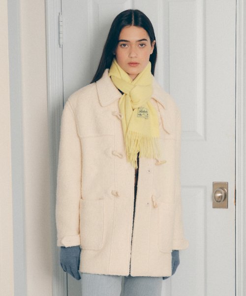 DUFFLE HALF COAT IVORY