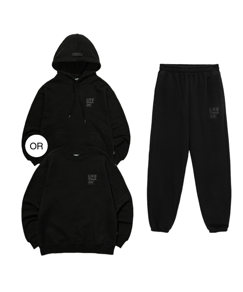 [SET] Logo Men'sMen's or + Pants Black