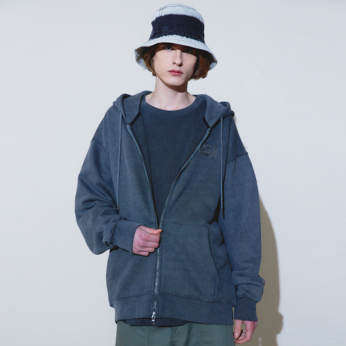 PUBG ESPORTS COLLECTION PIGMENT HOODIE ZIP UP (DARK GREY)