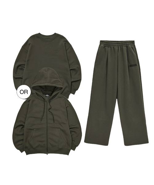[SET] Men'sMen's or + Wide Pants Khaki