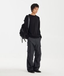 String Cargo Pants - Charcoal Grey