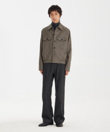 Short Blouson Jacket - Sand Brown