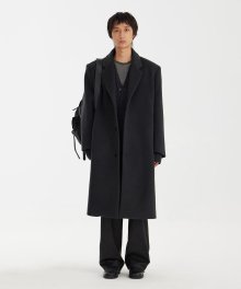 Oversized Box Coat - Charcoal Grey