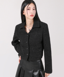 Annabel Tweed Jacket BLACK