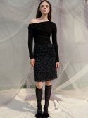 쏘리, 투 머치 러브(SORRY, TOO MUCH LOVE) RosieRose Lace H Line Skirt_Black