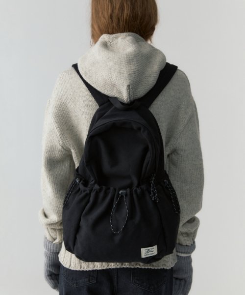 Black cotton sales backpack