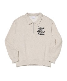 [기모] NECK ZIP-UP SWEATSHIRT OATMEAL