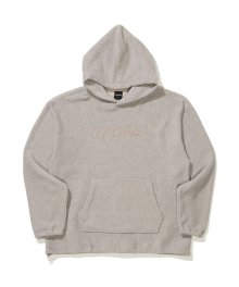 FLEECE LOGO HOODIE BEIGE