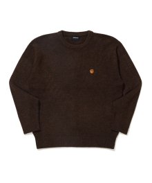 SMILE LOGO PULLOVER BROWN