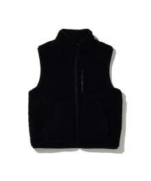 LOOSE FIT FLEECE PADDING VEST BLACK