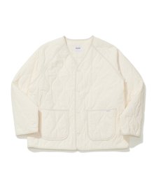 LOOSE FIT QUILTING JUMPER CREAM