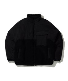 OVER FIT FLEECE HYBRID JUMPER BLACK