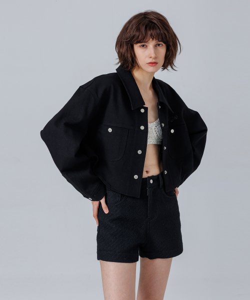 Crop Jacket Black