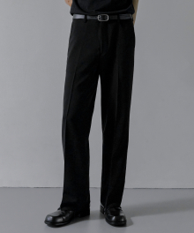 203 SOLID SILHOUETTE WIDE PANTS [BLACK]