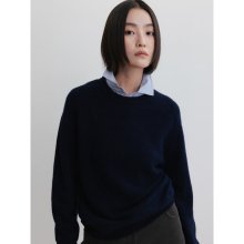 Overfit Roundneck Pullover  Navy