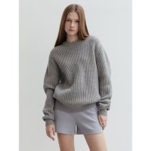 Shetland Wool Pullover  Grey