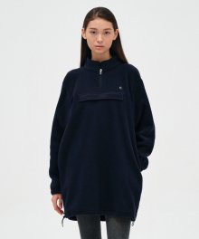 [23FW clove] Fleece Anorak One-Piece (Navy)