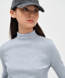 [23FW clove] Ribbed Turtleneck (Sky Blue)