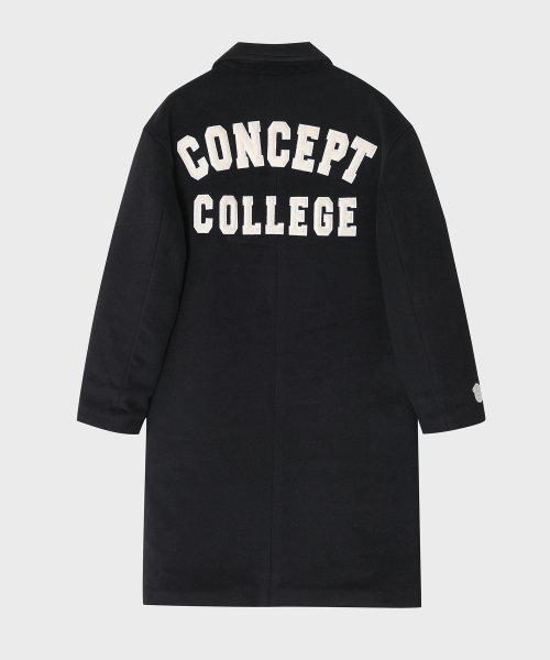 Overfit Black Wool Padding Coat []