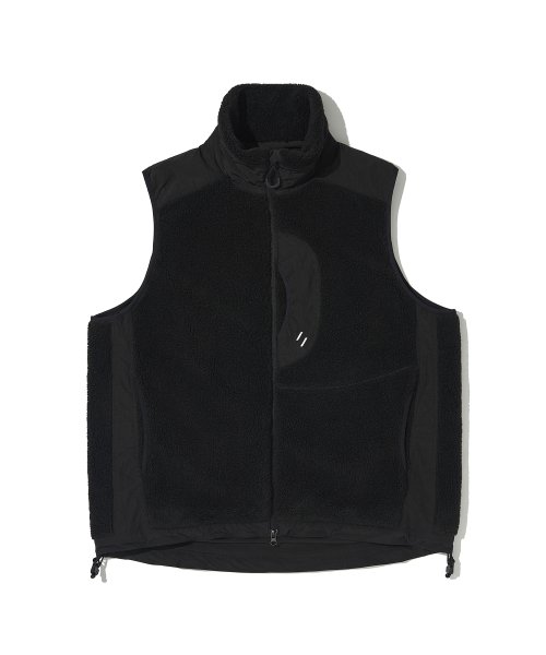 CHEST HOLEPOCKET FLEECE VEST BLACK WOL050