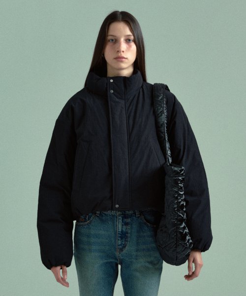 High-neck Padding Jacket Black