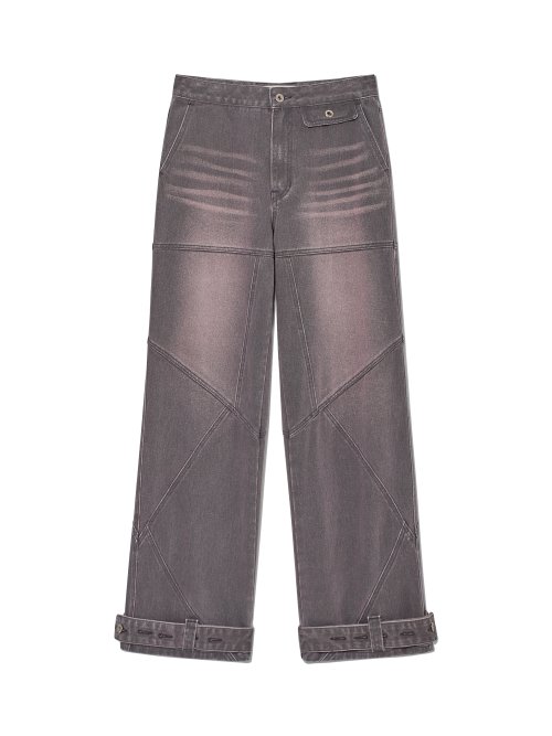 MUSINSA | GLOWNY BONES DENIM PANTS (LAVENDER GRAY)