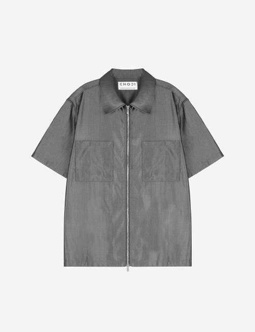 Gray WoolSilk Shirt