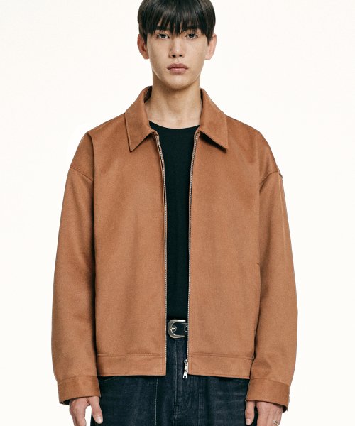 MUSINSA | ドフジェーソン Overfit vegan leather suede single jacket