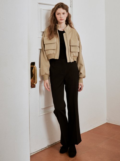 Basic slim boots cut pants