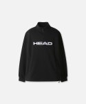 헤드(HEAD) 남여공용 세미오버핏 빅헤드 하프집업 스웻 셔츠 블랙 JHTDX24204BKX