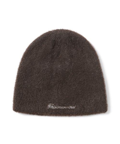 MUSINSA | thisisneverthat® Shaggy No Cuff Beanie Dark Brown