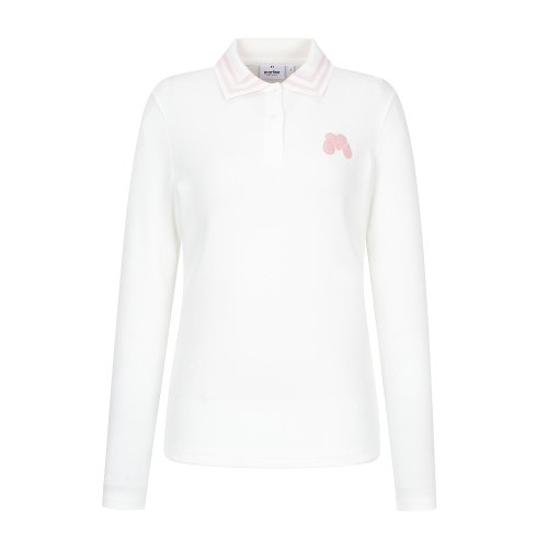Collar Point Polo Shirts O/White