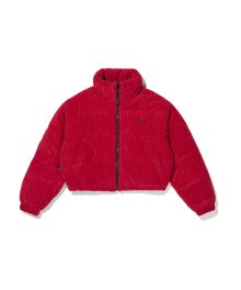 TAG CORDUROY SHORT PUFFER - RED