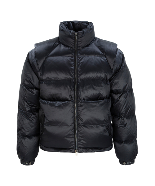 3D-PANELLED PUFFER DOWN JACKET (NAVY)