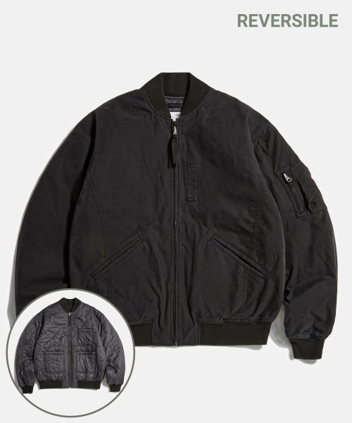 에스피오나지(ESPIONAGE) Reversible MA-1 Flight Jacket Black