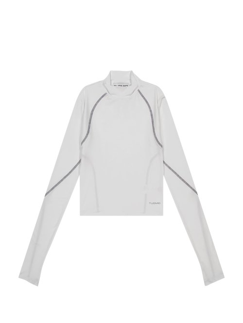 Musinsa Tuomio Racing Mock Neck Top White