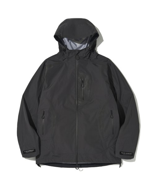 WOL029_3LAYER NUT HOOD SHELL JACKET_Charcoal