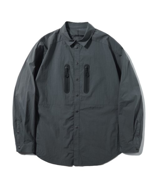 WCL006_LIGHT REFLECTION POCKET SHIRTS_Charcoal