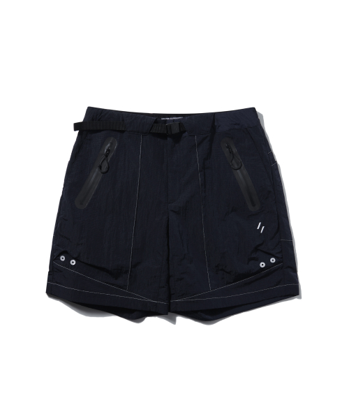 WSP005_LIGHT REFLECTION RIP STOP HALF PANTS_Navy