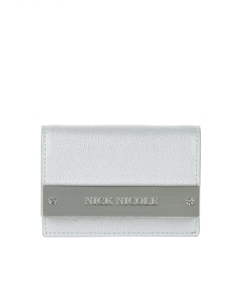 ◇NICK&NICOLE◇ CRYSTAL ACCORDION WALLET_SILVER 닉앤니콜(NICK&NICOLE) CRYSTAL ACCORDION WALLET_SILVER