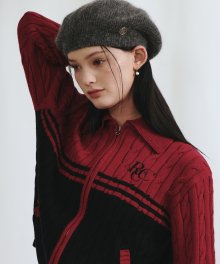 Classic Symbol Angora Beret [GREY]